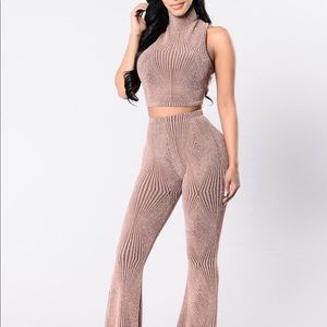 Two Piece Crop Top Set